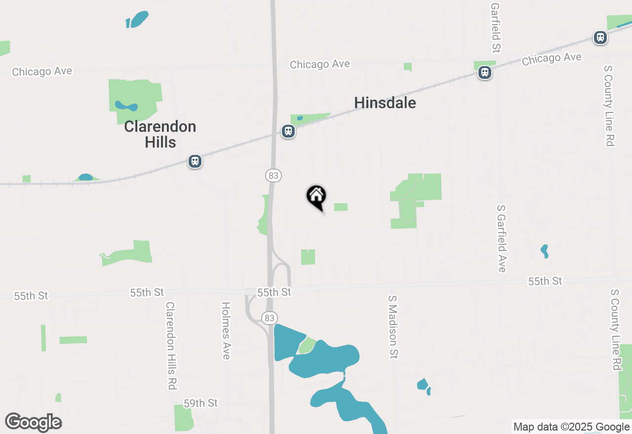 Map of 722 S Bruner Street, Hinsdale, IL 60521