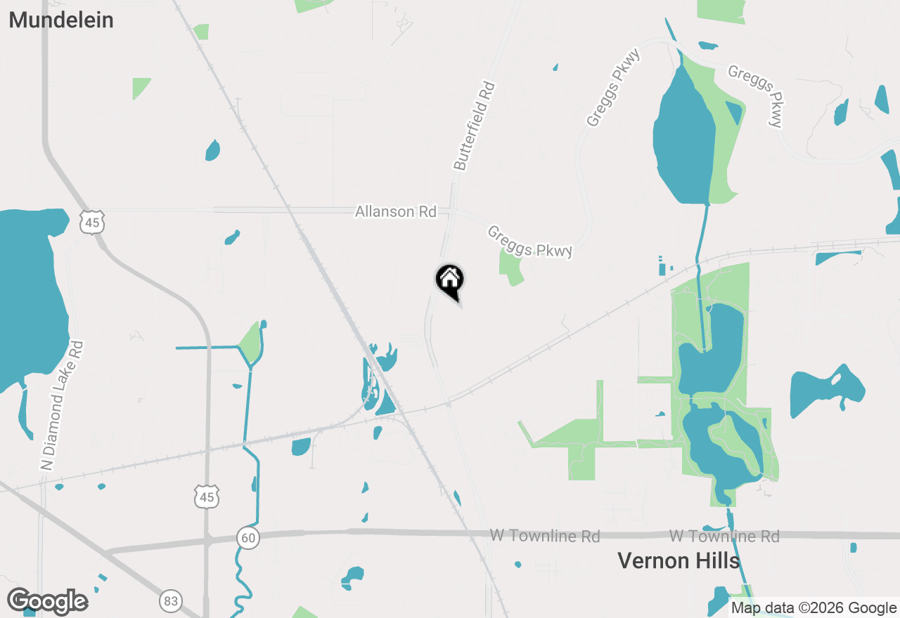 Map of 668 Sycamore Street, Vernon Hills, IL 60061