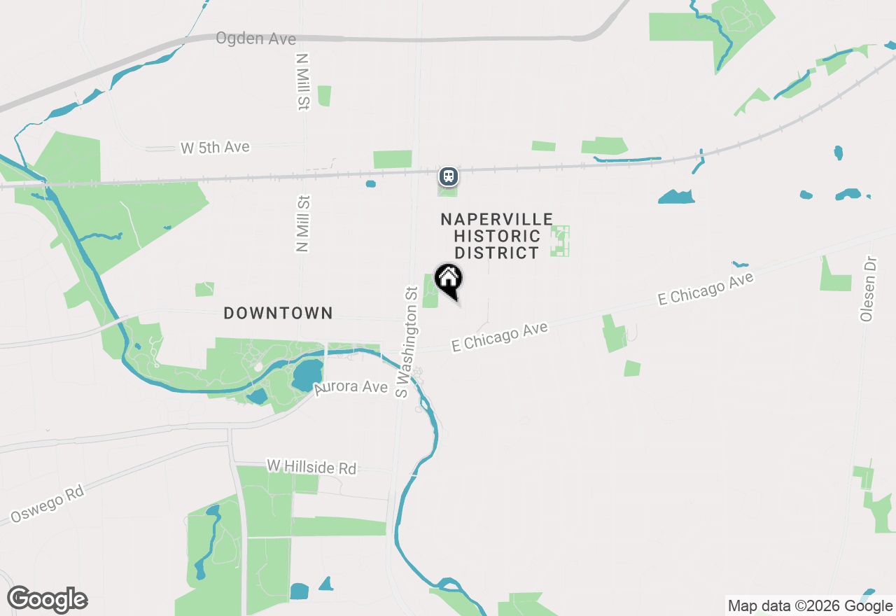 Map of 119 S Ellsworth Street, Naperville, IL 60540