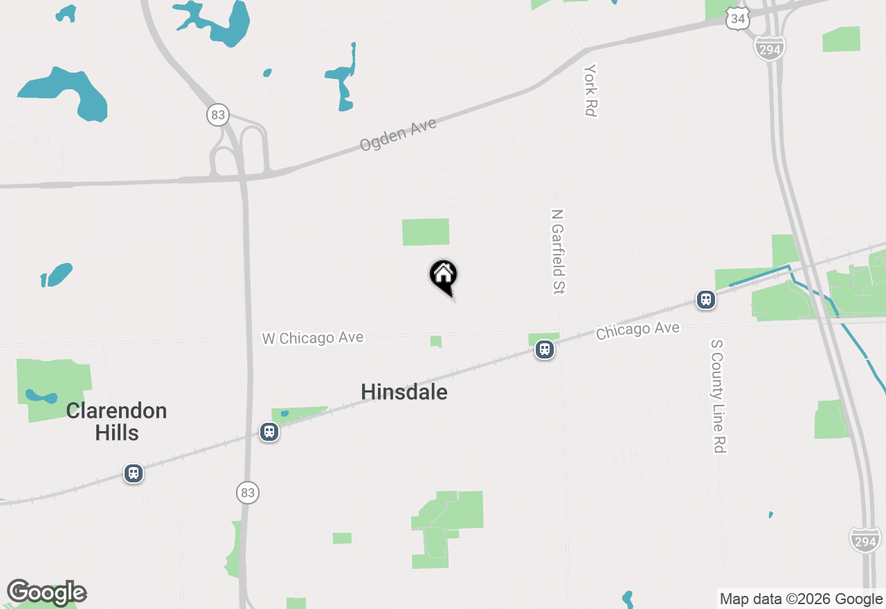 Map of 309 W Maple Street, Hinsdale, IL 60521