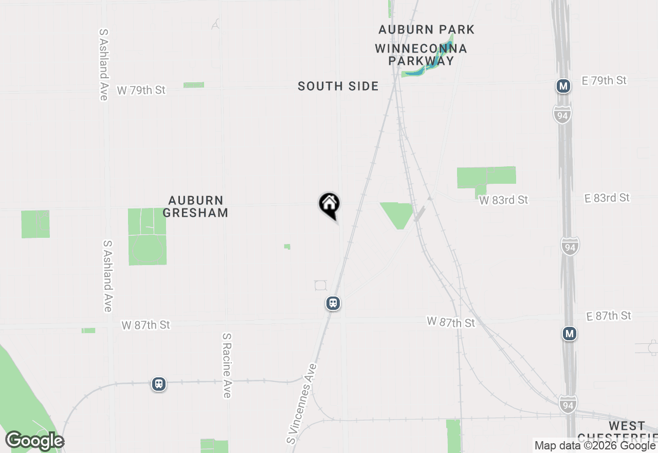 Map of 8347 S Green Street, Chicago, IL 60620