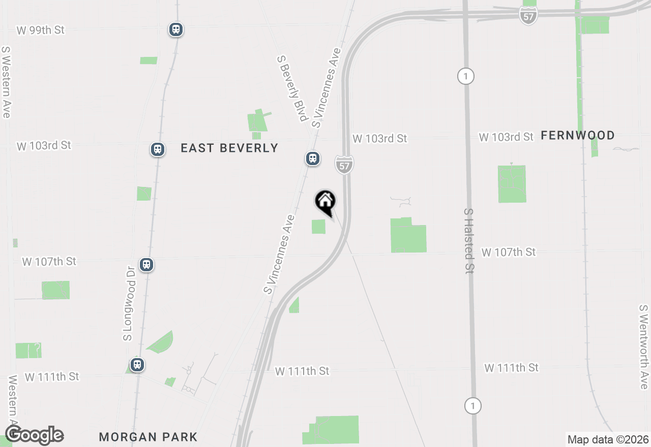 Map of 10506 S Throop Street, Chicago, IL 60643