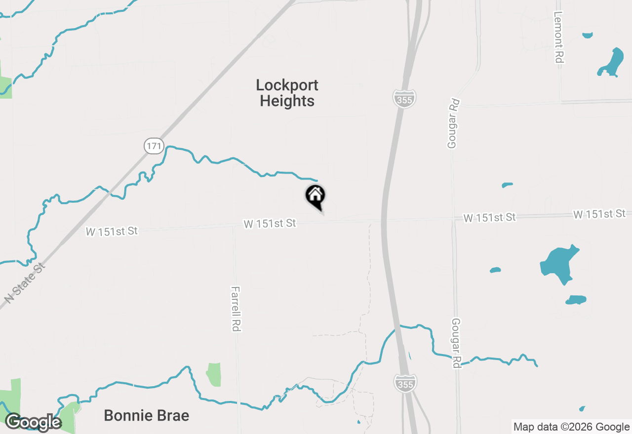 Map of 14805 S Hillside Drive, Lockport, IL 60441