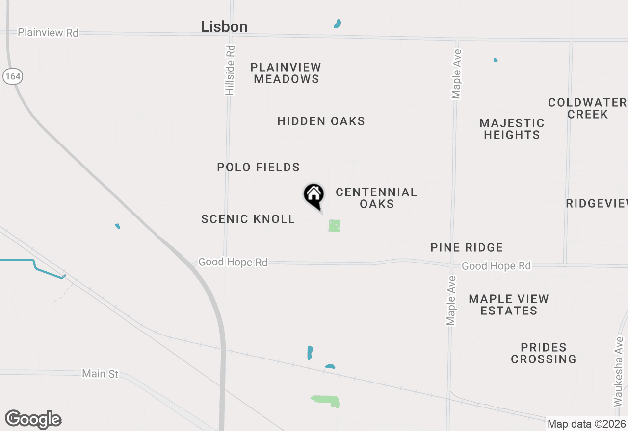 Map of N73W24608 Peterson Rd, Sussex, WI 53089