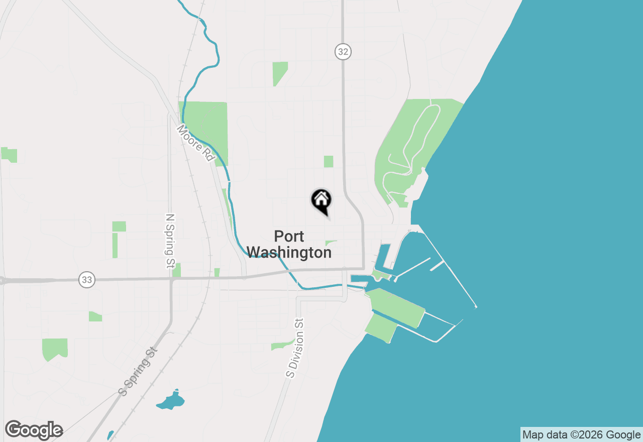 Map of 204 W Jackson St, Port Washington, WI 53074