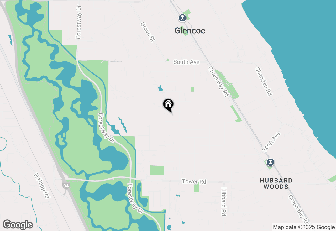 Map of 399 Grove Street, Glencoe, IL 60022