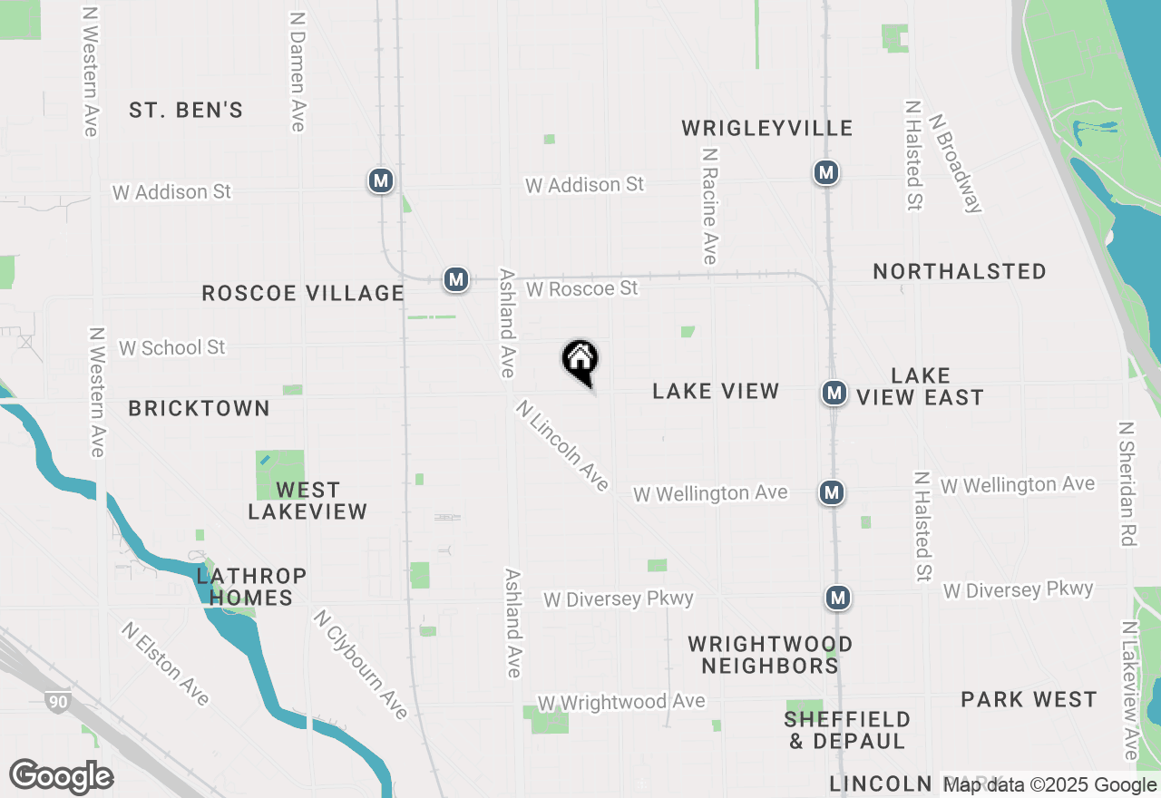 Map of 1437 W Belmont Avenue #4, Chicago, IL 60614