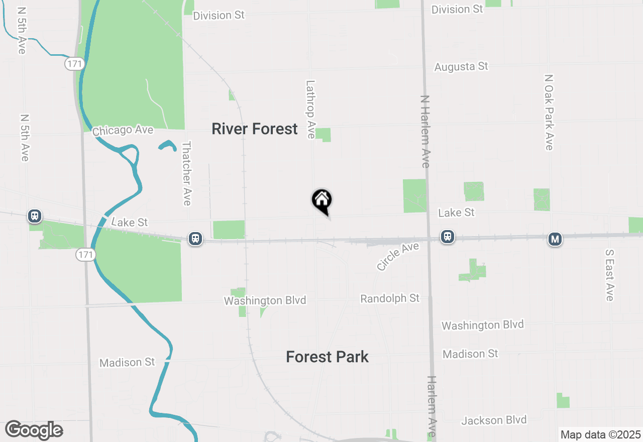 Map of 7575 Lake Street #2C, River Forest, IL 60305