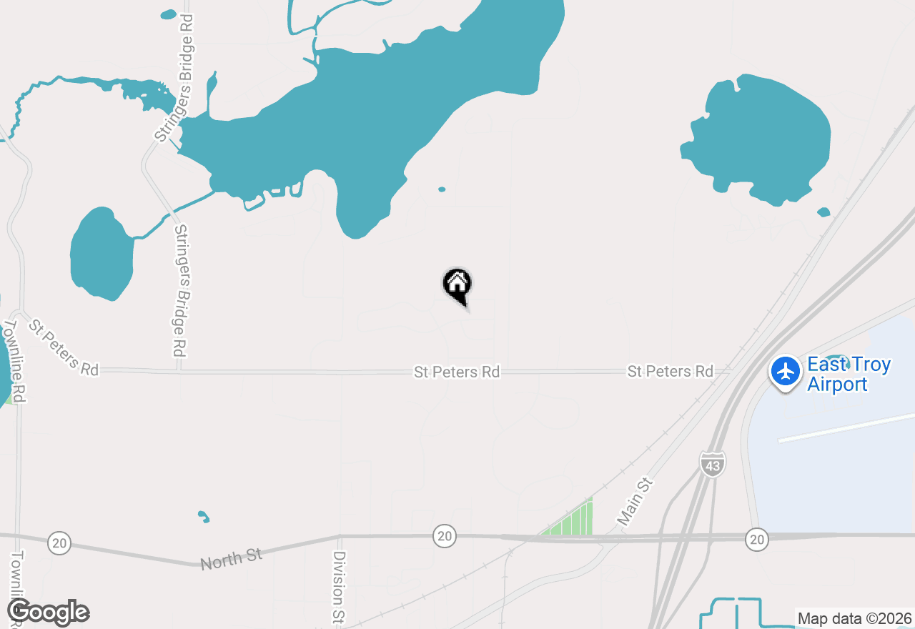 Map of 2724 Oakmont Dr, East Troy, WI 53120