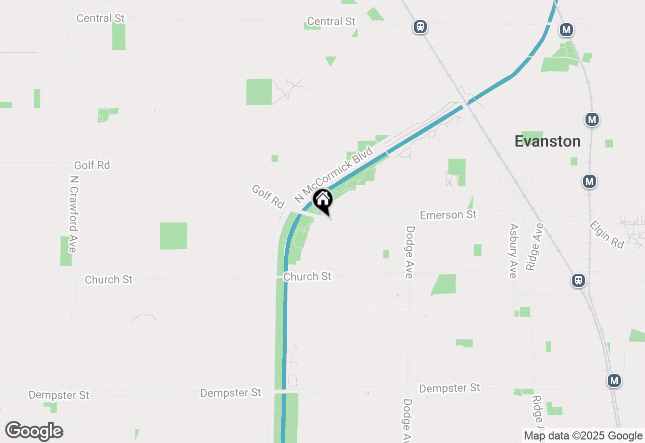 Map of 2326 Emerson Street, Evanston, IL 60201