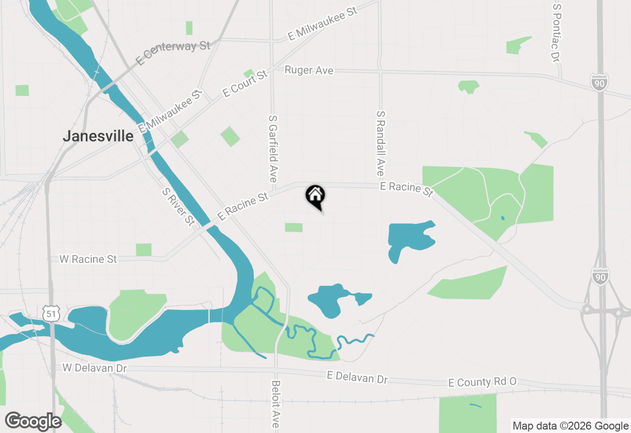 Map of 1212 Clark Street, Janesville, WI 53545