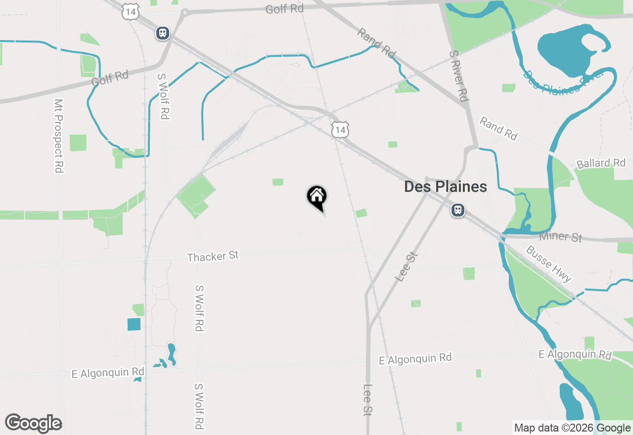Map of 1014 E Prairie Avenue #2FE, Des Plaines, IL 60016
