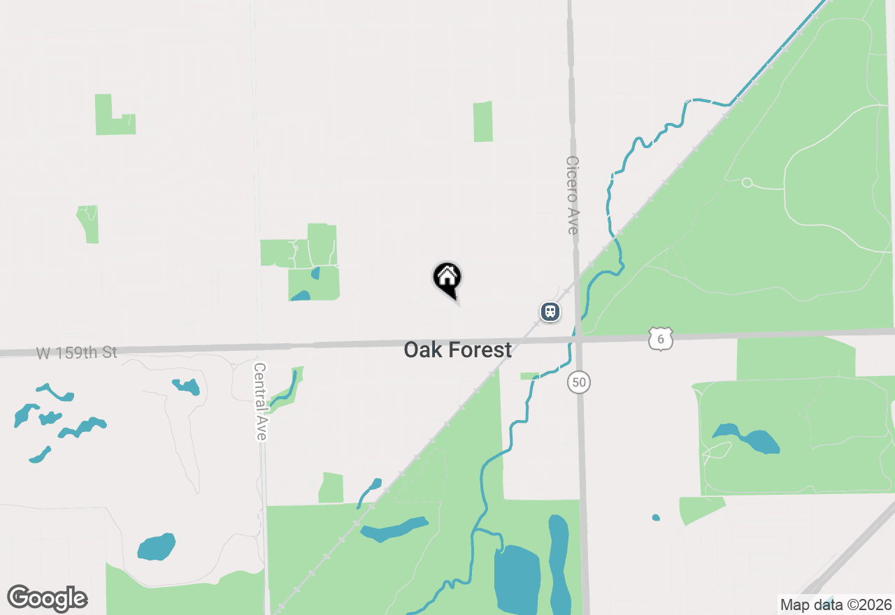 Map of 5115 158th Street, Oak Forest, IL 60452