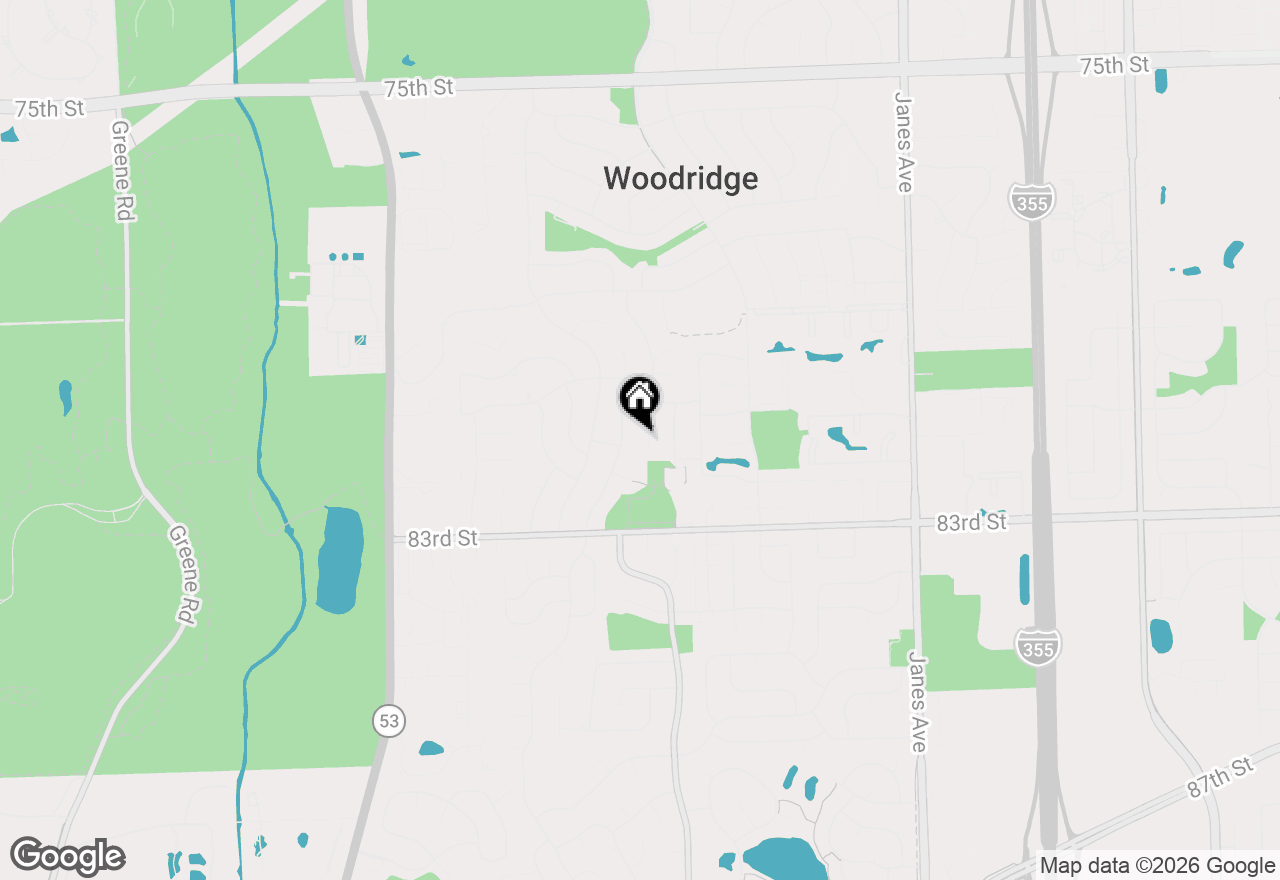 Map of 8110 Norwood Court, Woodridge, IL 60517