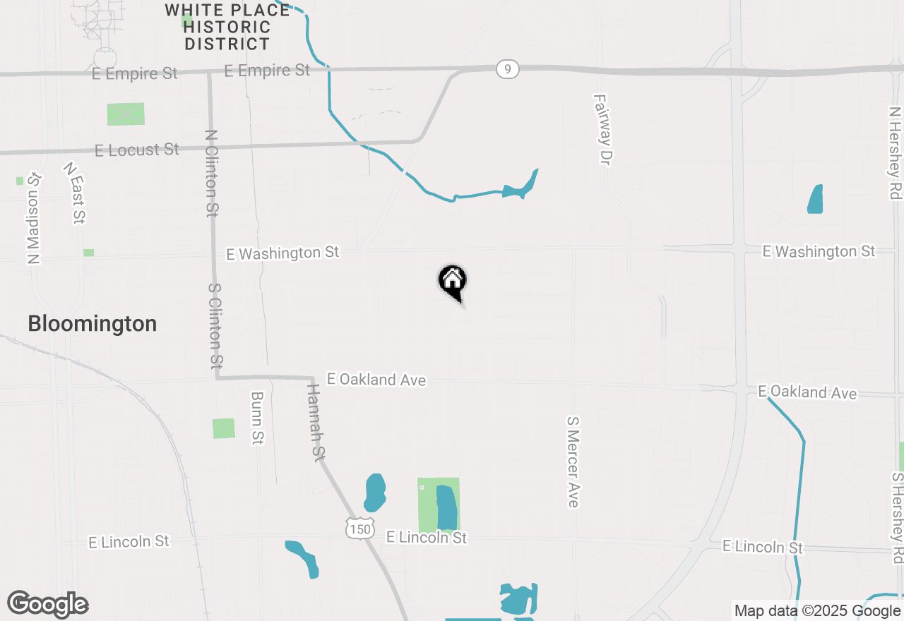 Map of 9 Harwood Place, Bloomington, IL 61701