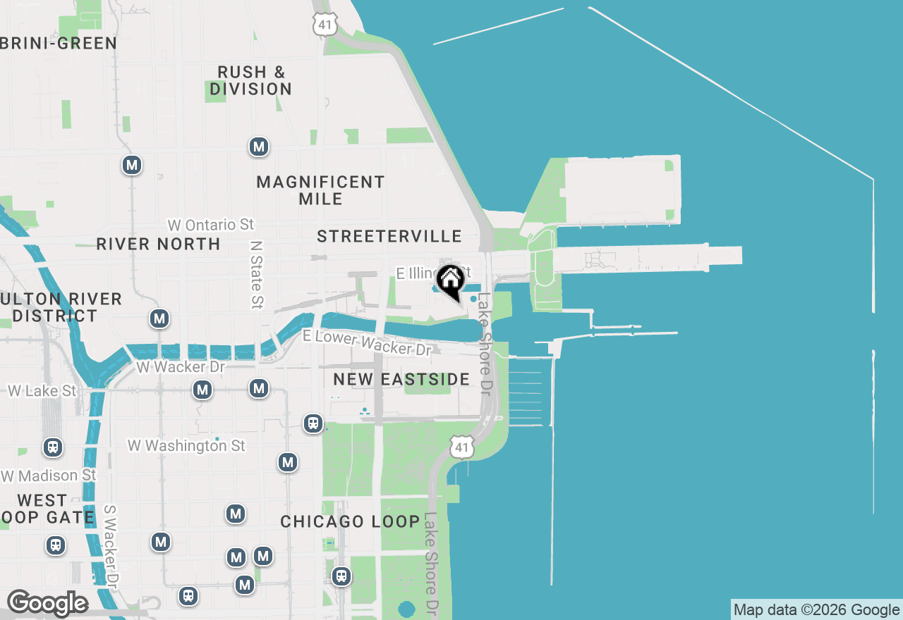 Map of 445 E North Water Street #2501, Chicago, IL 60611