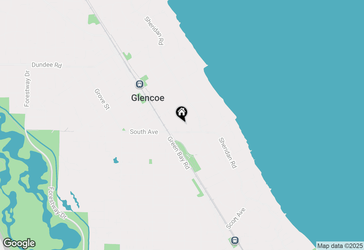 Map of 494 Greenleaf Avenue, Glencoe, IL 60022