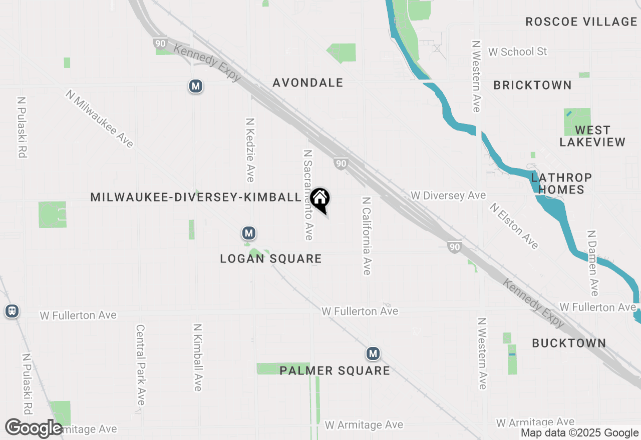 Map of 2708 N Richmond Street #1, Chicago, IL 60647