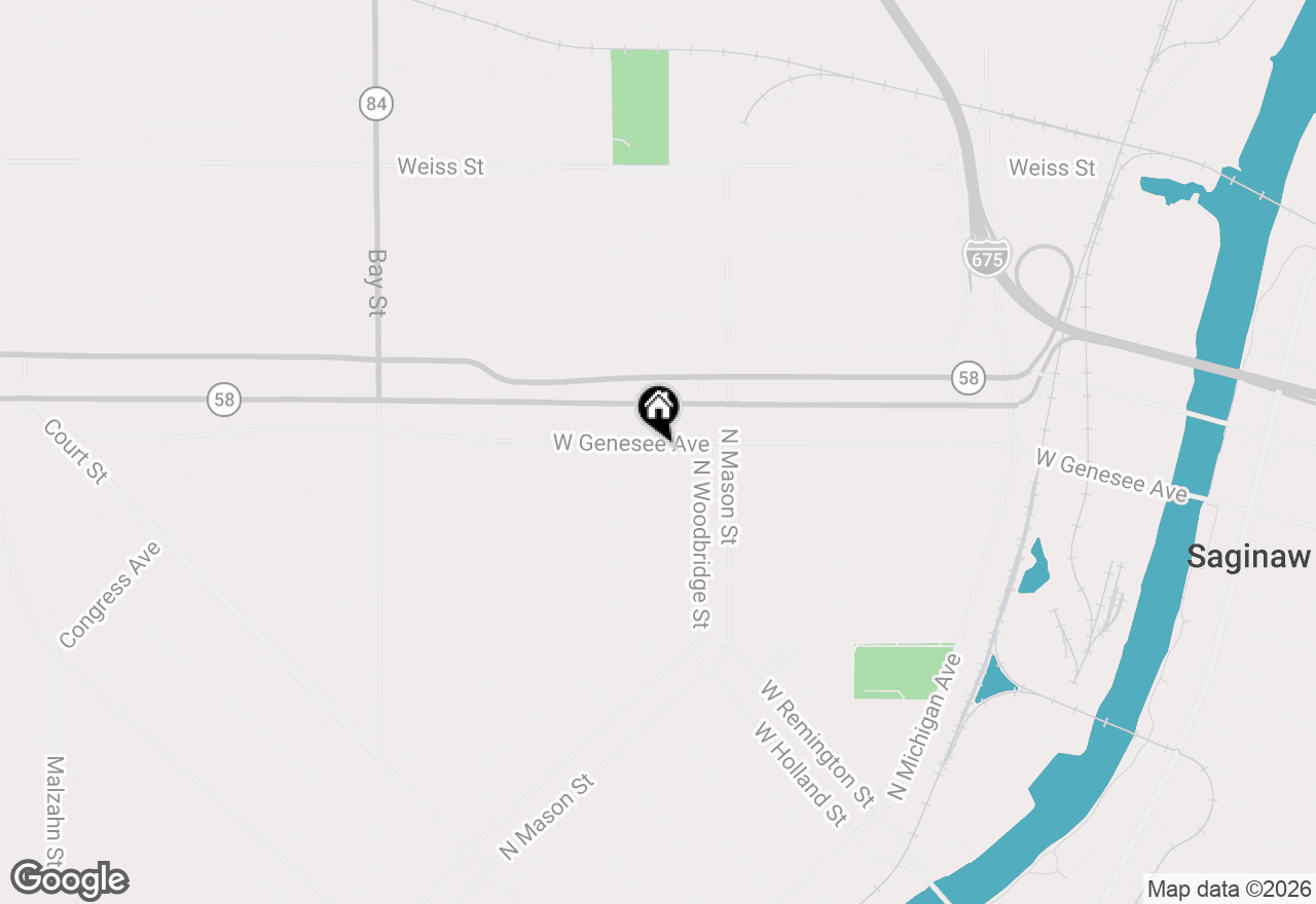Map of 1715 W Genesee Avenue, Saginaw, MI 48602