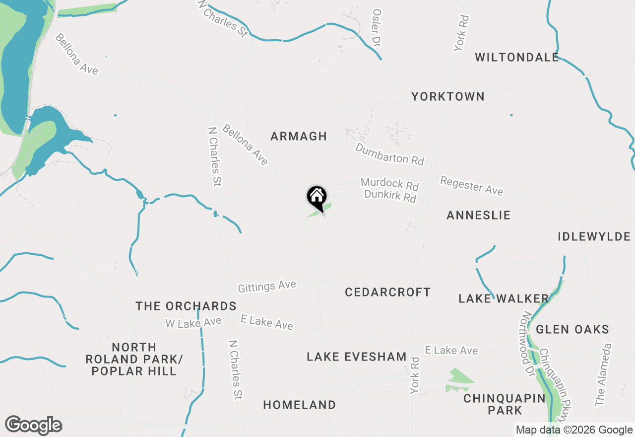 Map of 218 Blenheim Road, Baltimore, MD 21212