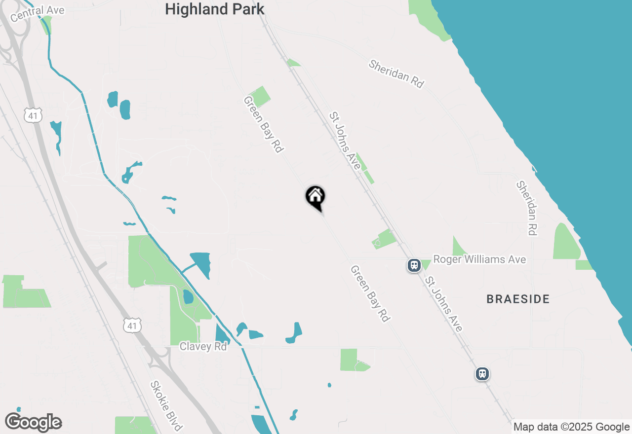 Map of 872 Green Bay Road, Highland Park, IL 60035