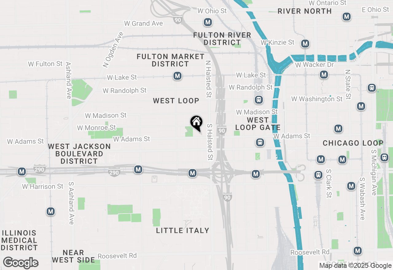 Map of 850 W Adams Street #7C, Chicago, IL 60607