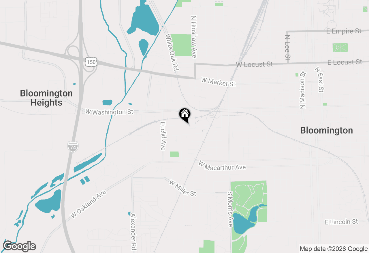 Map of 1312 W Grove Street, Bloomington, IL 61701