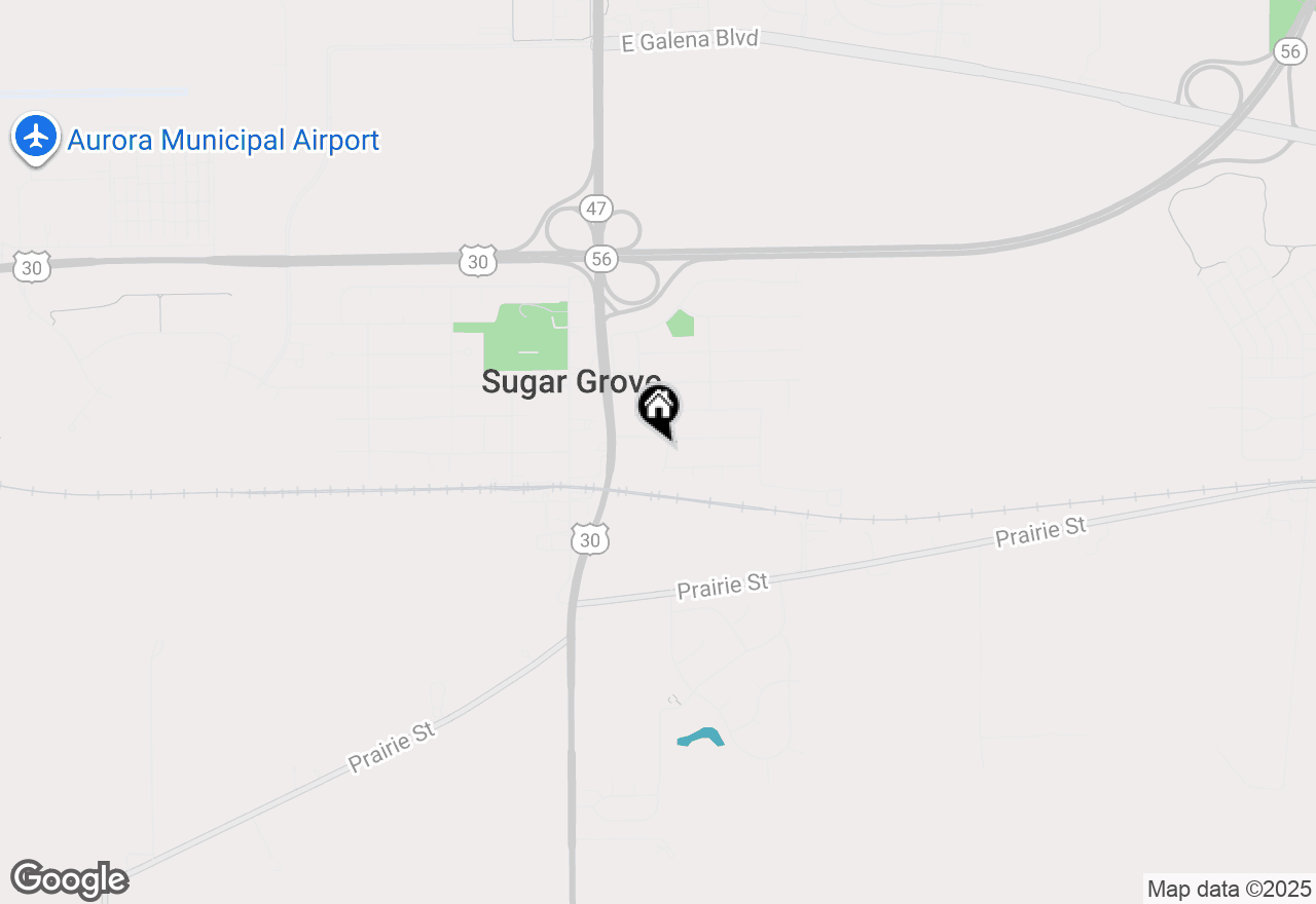 Map of 185 Cross Street, Sugar Grove, IL 60554