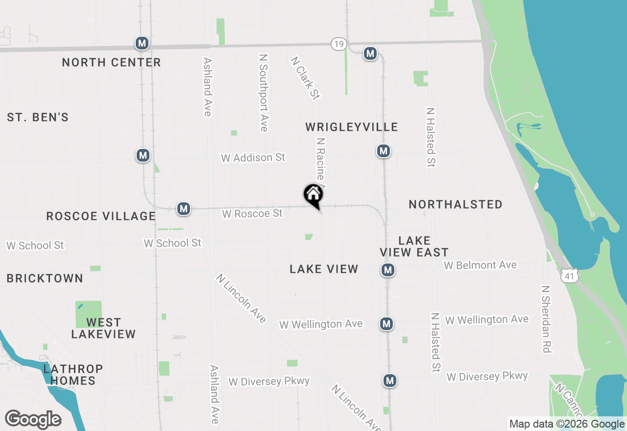 Map of 1217 W Roscoe Street, Chicago, IL 60657