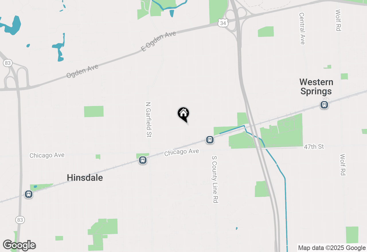 Map of 207 N Elm Street, Hinsdale, IL 60521