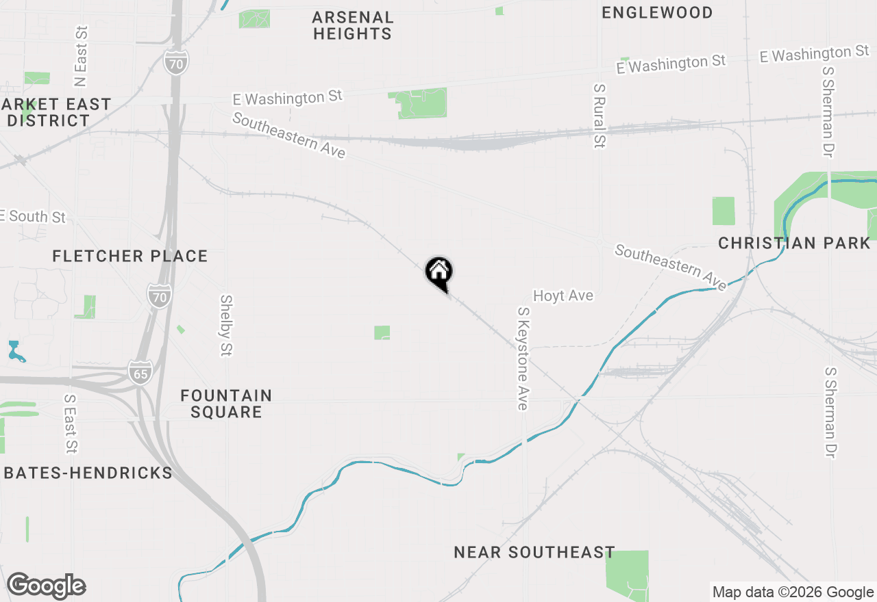 Map of 2018 Hoyt Avenue, Indianapolis, IN 46203