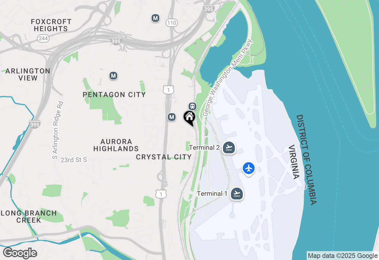 Map of 1805 Crystal Drive #1110S, Arlington, VA 22202