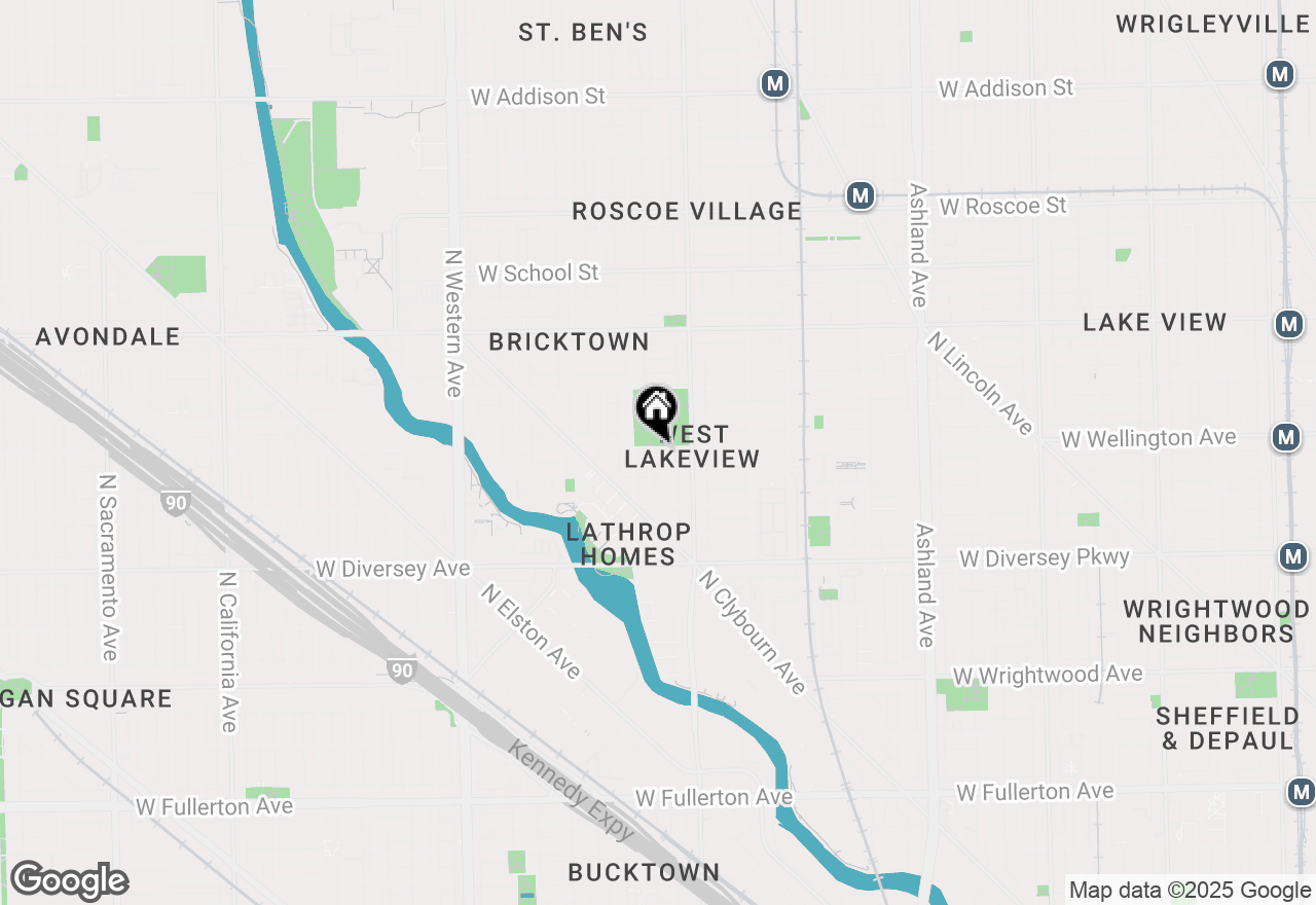 Map of 2039 W Wellington Avenue #1, Chicago, IL 60618