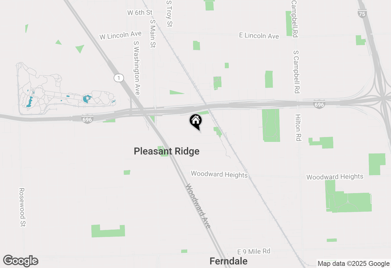 Map of 47 Wellesley Drive, Pleasant Ridge, MI 48069