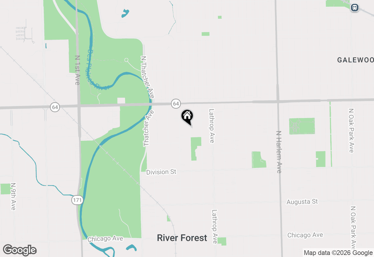 Map of 1422 Franklin Avenue, River Forest, IL 60305