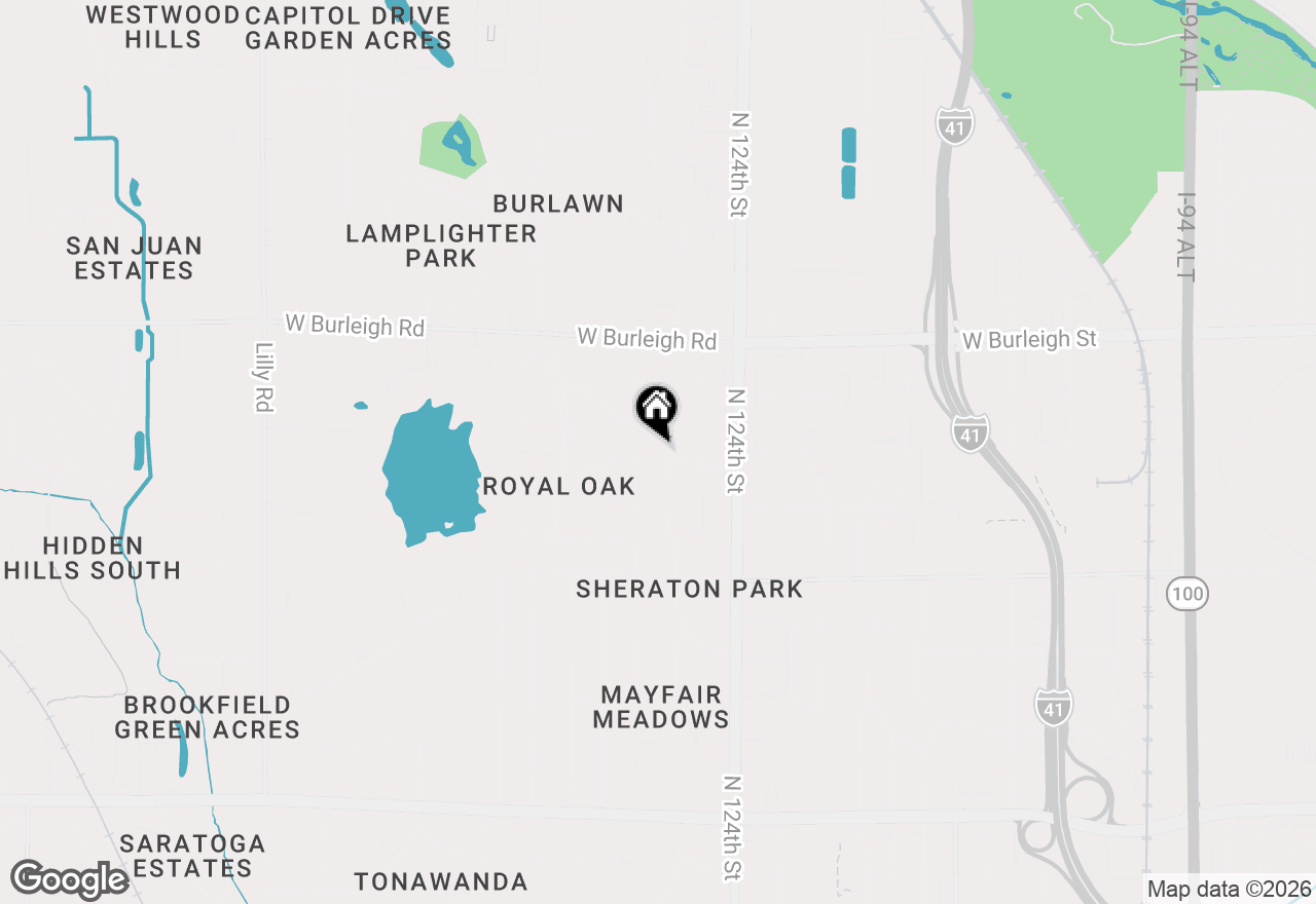 Map of 12660 Pinewood Rd, Brookfield, WI 53005