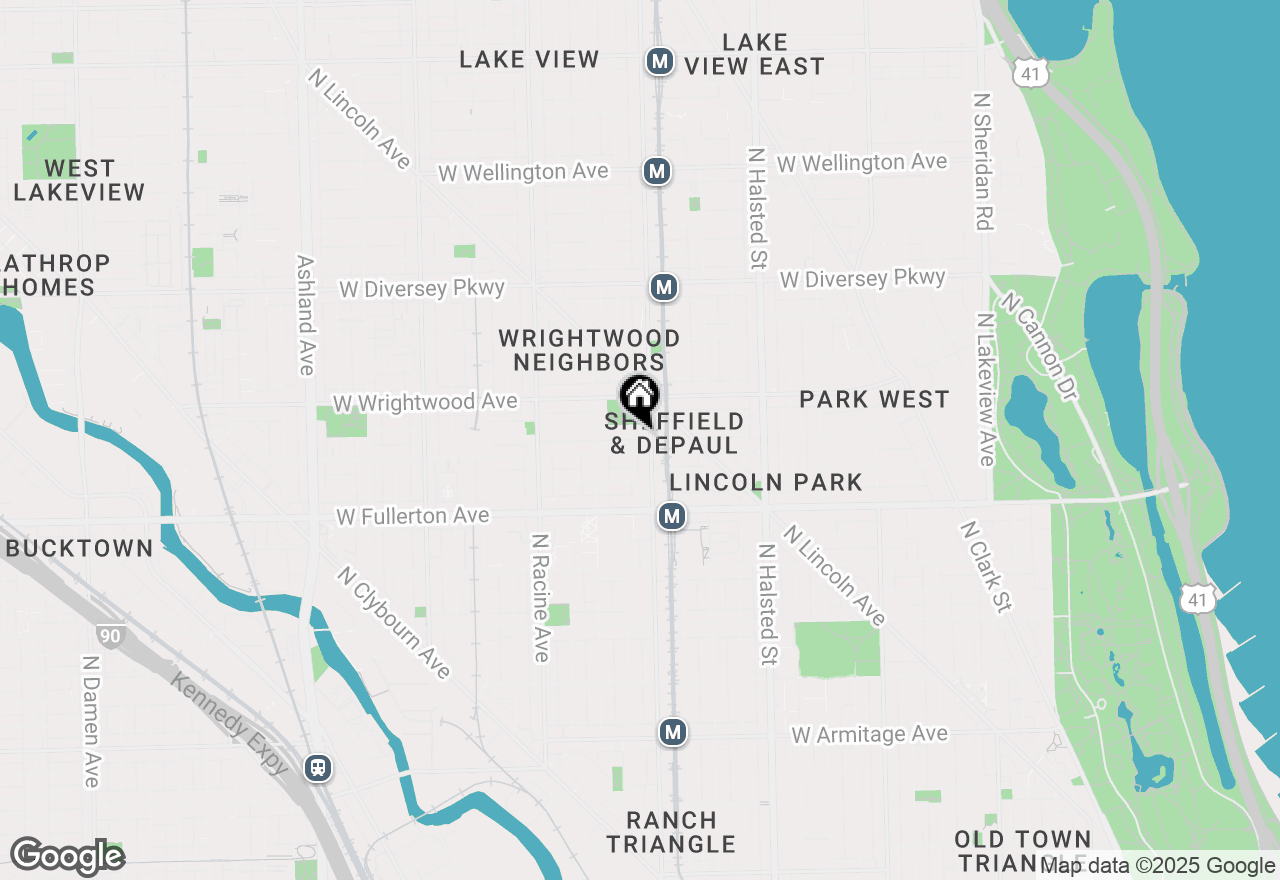 Map of 2520 N Sheffield Avenue #E, Chicago, IL 60614