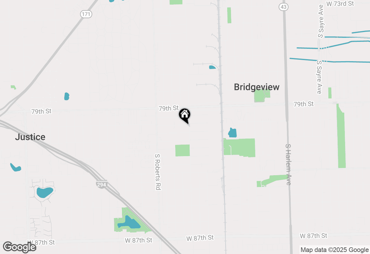 Map of 7813 W 80th Street, Bridgeview, IL 60455