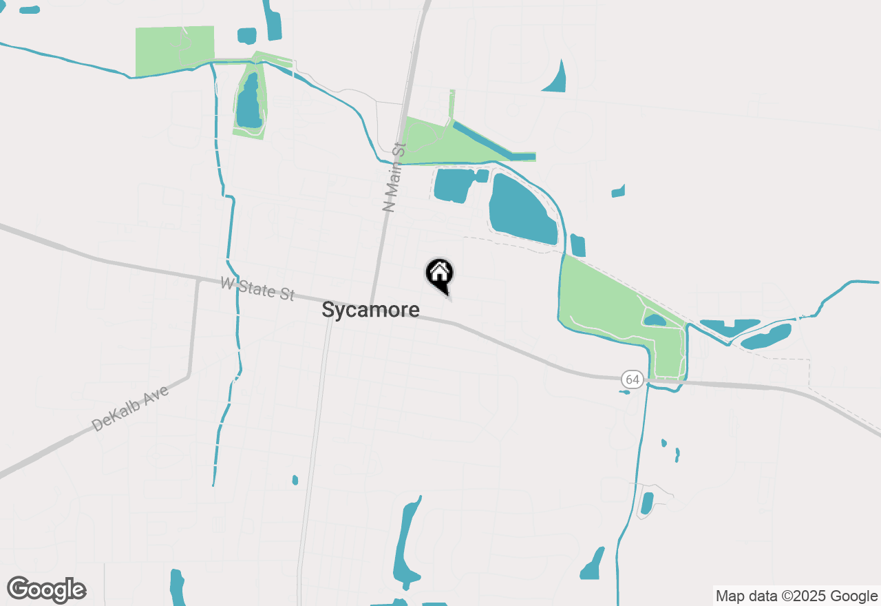 Map of 121 N Governor Street, Sycamore, IL 60178