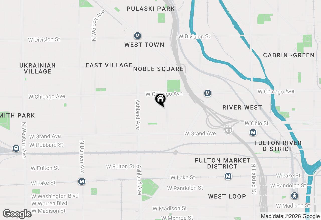 Map of 1427 W Huron Street, Chicago, IL 60642