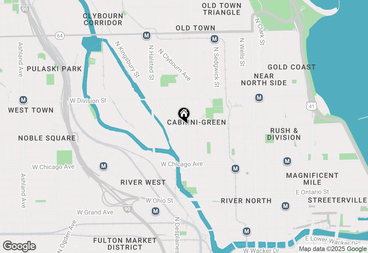 Map of 1008 N Larrabee Street #PH-4S, Chicago, IL 60610