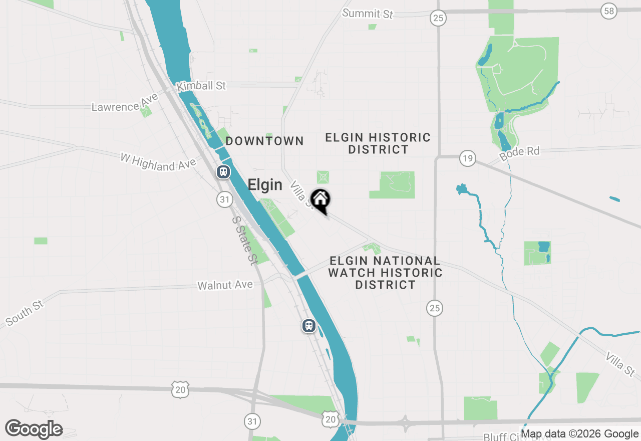 Map of 217 Michigan Street, Elgin, IL 60120