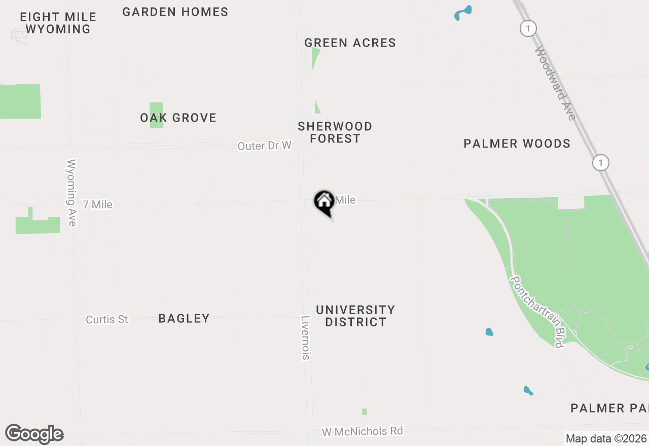 Map of 18944 Warrington Drive, Detroit, MI 48221
