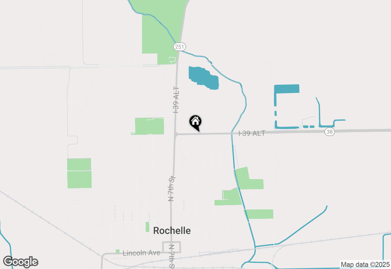 Map of 404 Lincoln Highway, Rochelle, IL 61068
