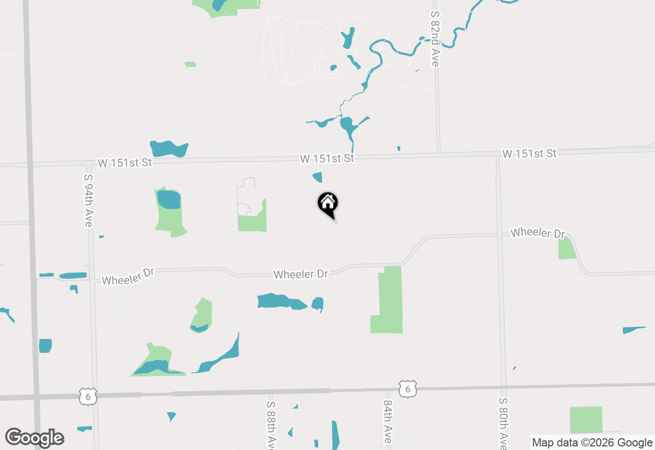 Map of 15318 Teebrook Drive, Orland Park, IL 60462