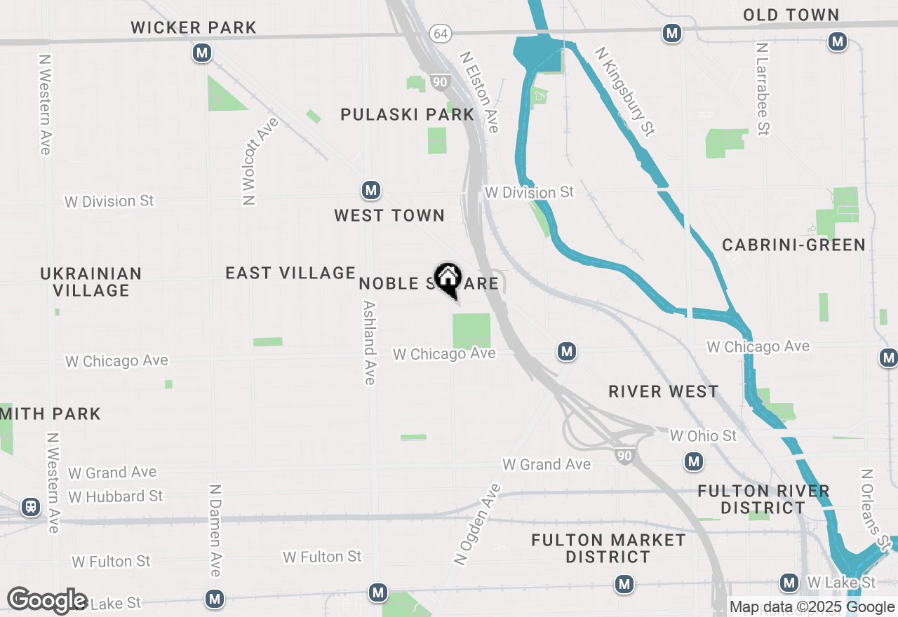 Map of 1400 W Chestnut Street #1, Chicago, IL 60622