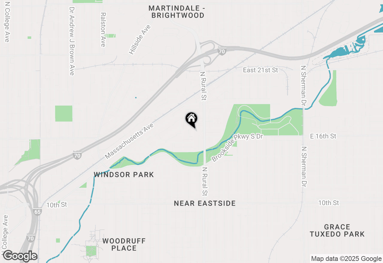 Map of 1646 N Temple Avenue, Indianapolis, IN 46218