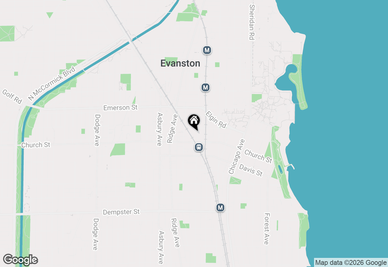 Map of 1720 Maple Avenue #411, Evanston, IL 60201