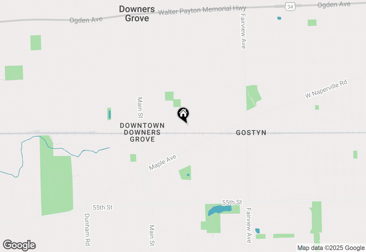 Map of 747 Rogers Street, Downers Grove, IL 60515