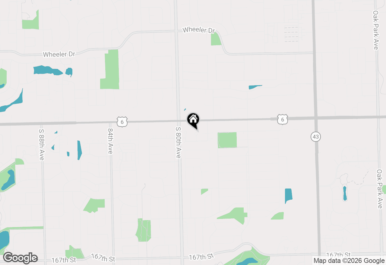 Map of 15946 Ashford Court, Tinley Park, IL 60477